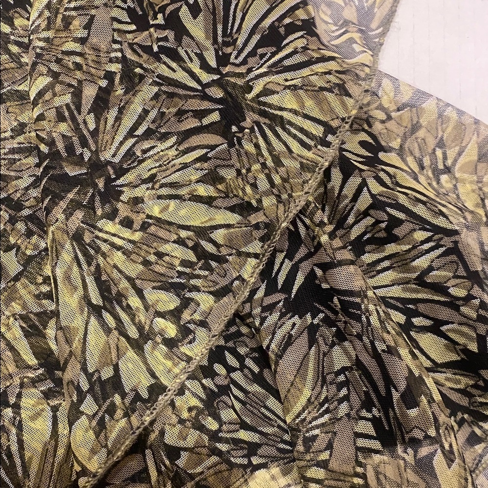 TANGO MANGO Summer sleeveless Black & Green Ruffle Dress Size Medium - Picture 14 of 16